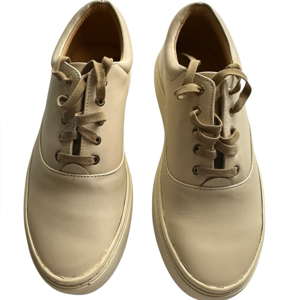 Nisolo Women's Everyday Leather Sneaker in Bone Size 7 NIB - Picture 2 of 8